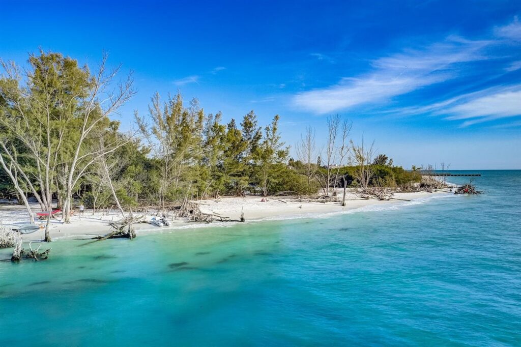 Longboat Key's portion of the beach known as Beer Can Island. 